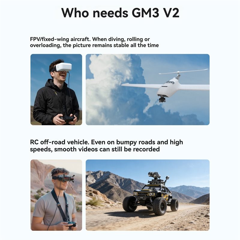 [NOVO!A25P】 Gimbal FPV GM3 V2  - Drone Gimbal 3 Axis avaliação e preço